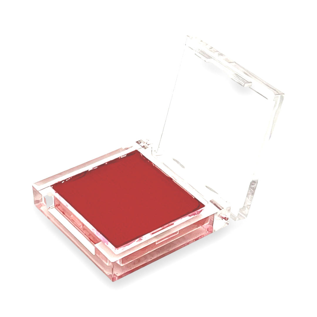 Creamy Matte Colors Flip Lid Container10g Red - Kryvaline Body Art Makeup | Glitter Tattoos, Face & Body Paint, Design - Kryvaline Body Art Makeup