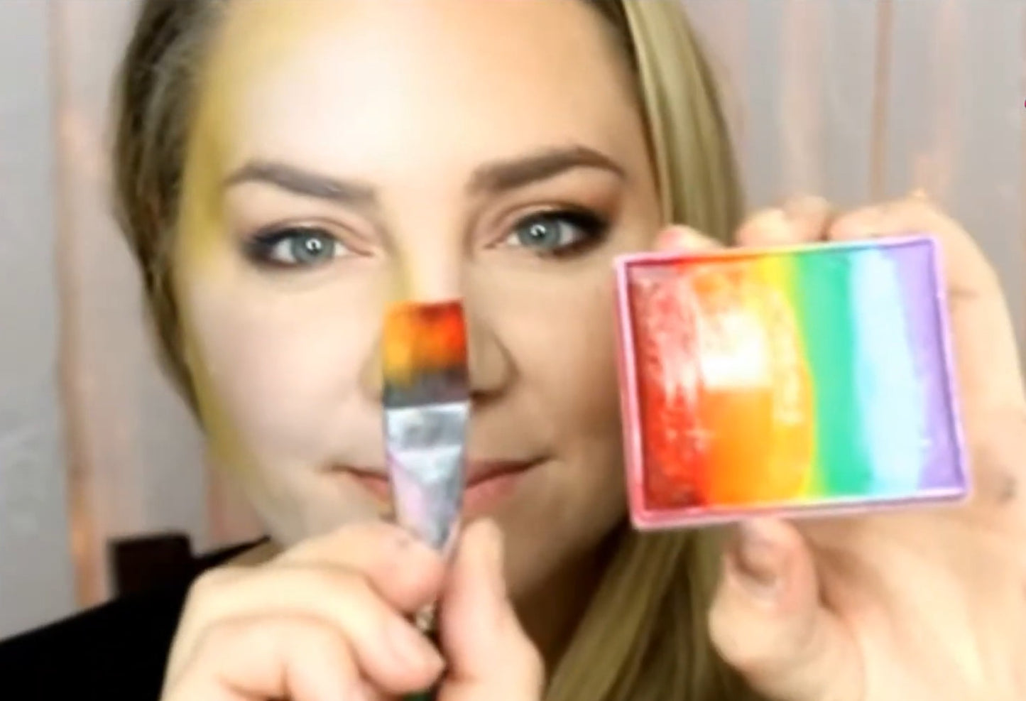 Kryvaline Face and Body Paint Blending Cakes 50g Rainbow