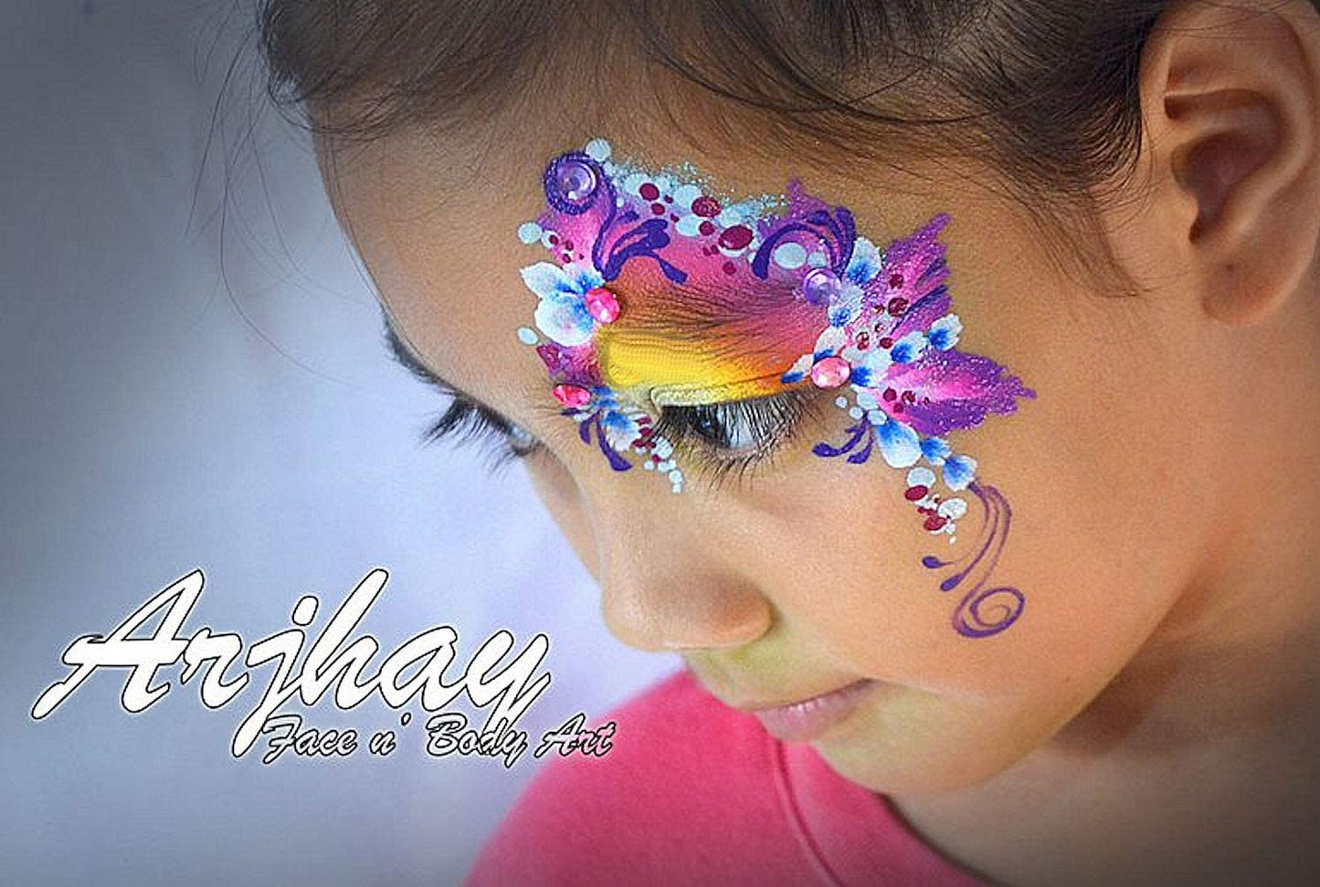 Kryvaline Split Cakes 40g Fluorescent Sunset - Kryvaline Body Art Makeup | Glitter Tattoos, Face & Body Paint, Design - Kryvaline Body Art Makeup