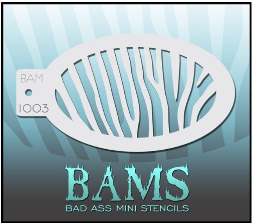 Bad Ass Mini Stencils 1003 - Kryvaline Body Art Makeup | Glitter Tattoos, Face & Body Paint, Design - Kryvaline Body Art Makeup