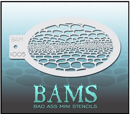 Bad Ass Mini Stencils 1005 - Kryvaline Body Art Makeup | Glitter Tattoos, Face & Body Paint, Design - Kryvaline Body Art Makeup