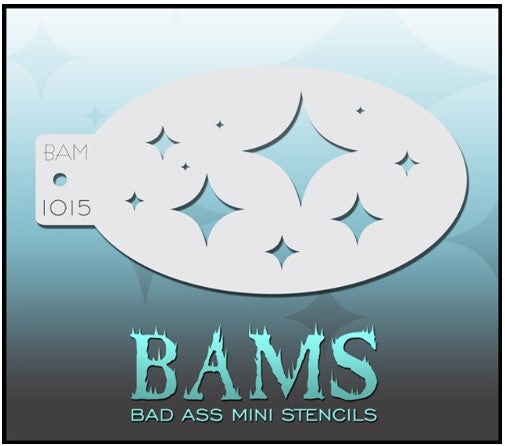 Bad Ass Mini Stencils 1015 - Kryvaline Body Art Makeup | Glitter Tattoos, Face & Body Paint, Design - Kryvaline Body Art Makeup