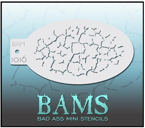 Bad Ass Mini Stencils 1016 - Kryvaline Body Art Makeup | Glitter Tattoos, Face & Body Paint, Design - Kryvaline Body Art Makeup