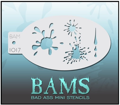 Bad Ass Mini Stencils 1017 - Kryvaline Body Art Makeup | Glitter Tattoos, Face & Body Paint, Design - Kryvaline Body Art Makeup