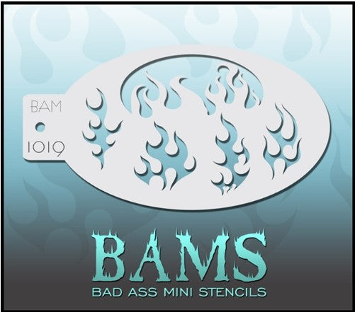 Bad Ass Mini Stencils 1019 - Kryvaline Body Art Makeup | Glitter Tattoos, Face & Body Paint, Design - Kryvaline Body Art Makeup