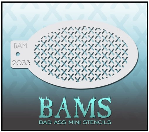 Bad Ass Mini Stencils 2033 - Kryvaline Body Art Makeup | Glitter Tattoos, Face & Body Paint, Design - Kryvaline Body Art Makeup