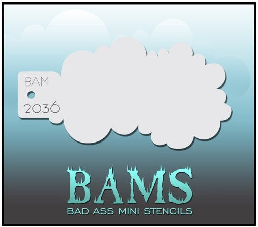 Bad Ass Mini Stencils 2036 - Kryvaline Body Art Makeup | Glitter Tattoos, Face & Body Paint, Design - Kryvaline Body Art Makeup