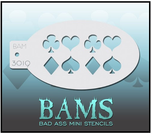 Bad Ass Mini Stencils 3019 - Kryvaline Body Art Makeup | Glitter Tattoos, Face & Body Paint, Design - Kryvaline Body Art Makeup