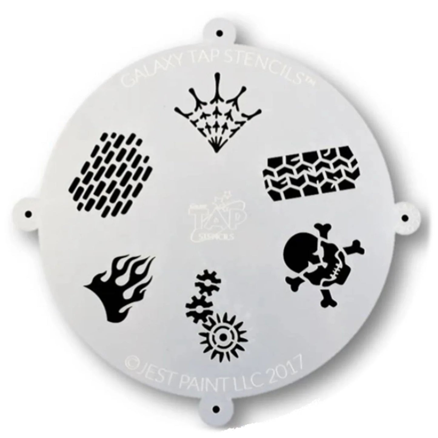 Galaxy TAP Stencils Hardcore - Kryvaline Body Art Makeup | Glitter Tattoos, Face & Body Paint, Design - Kryvaline Body Art Makeup