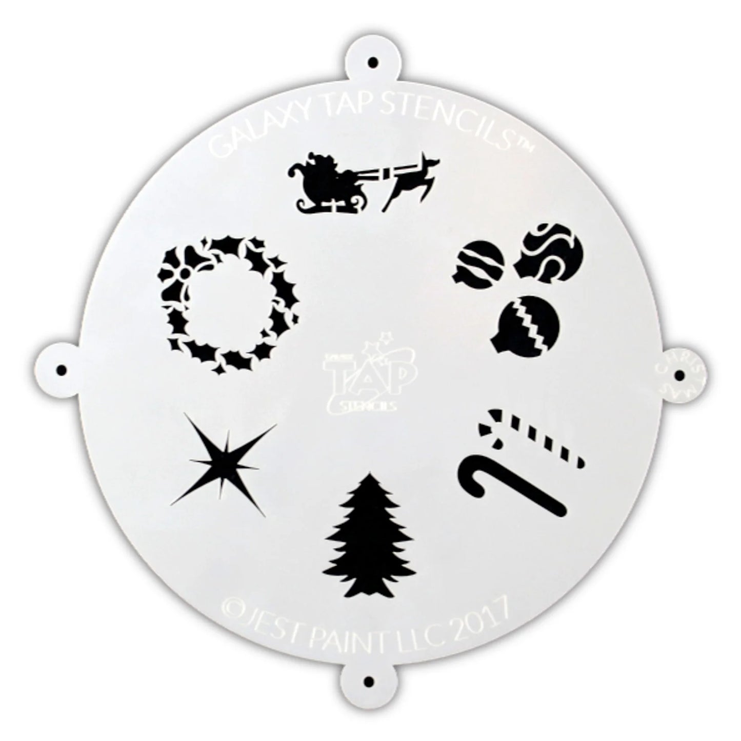 Galaxy TAP Stencils Christmas - Kryvaline Body Art Makeup | Glitter Tattoos, Face & Body Paint, Design - Kryvaline Body Art Makeup