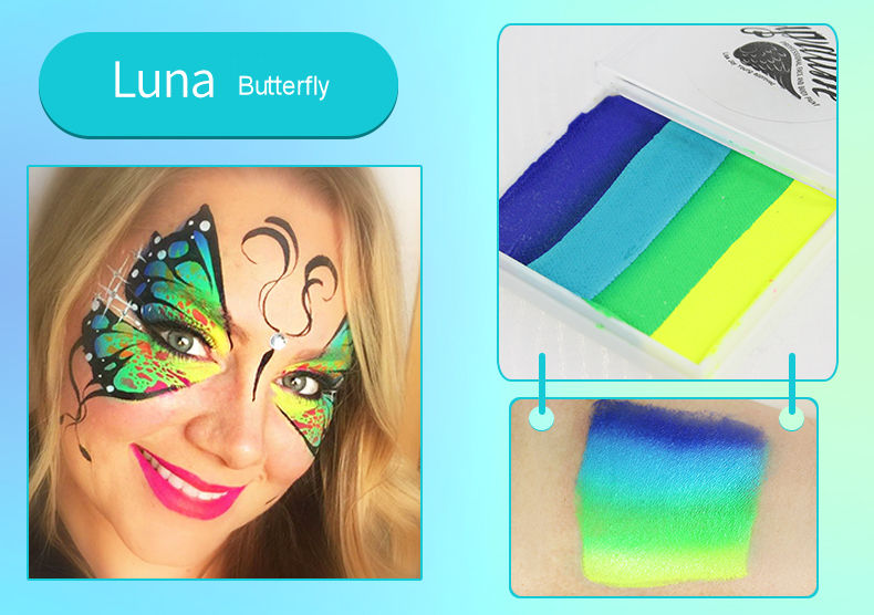 Kryvaline Face and Body Paint Split Cakes 50g Luna - Kryvaline Body Art Makeup | Glitter Tattoos, Face & Body Paint, Design - Kryvaline Body Art Makeup