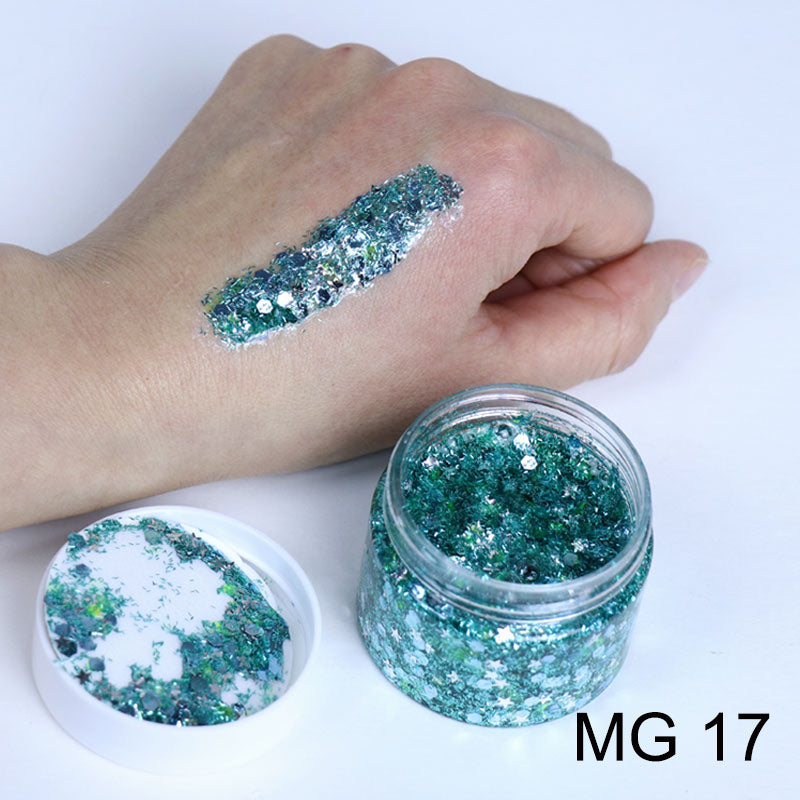 Glitter Gels MG17 40ml - Kryvaline Body Art Makeup | Glitter Tattoos, Face & Body Paint, Design - Kryvaline Body Art Makeup