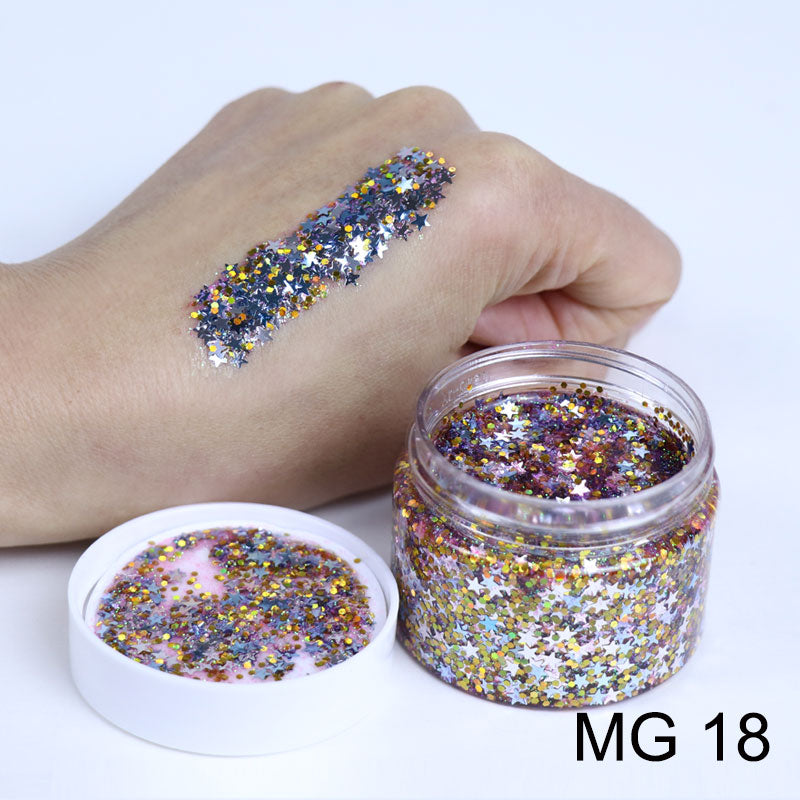 Glitter Gels MG18 40ml - Kryvaline Body Art Makeup | Glitter Tattoos, Face & Body Paint, Design - Kryvaline Body Art Makeup