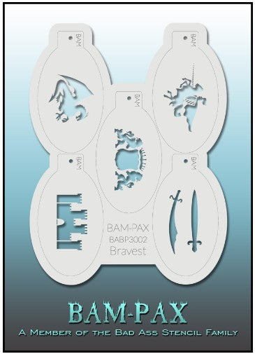 PAX Stencils 3002 - Kryvaline Body Art Makeup | Glitter Tattoos, Face & Body Paint, Design - Kryvaline Body Art Makeup