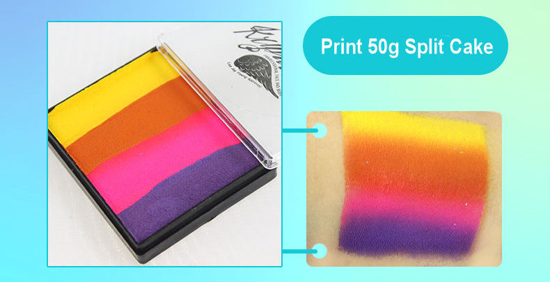 Kryvaline Face and Body Paint Split Cakes 50g Print - Kryvaline Body Art Makeup | Glitter Tattoos, Face & Body Paint, Design - Kryvaline Body Art Makeup