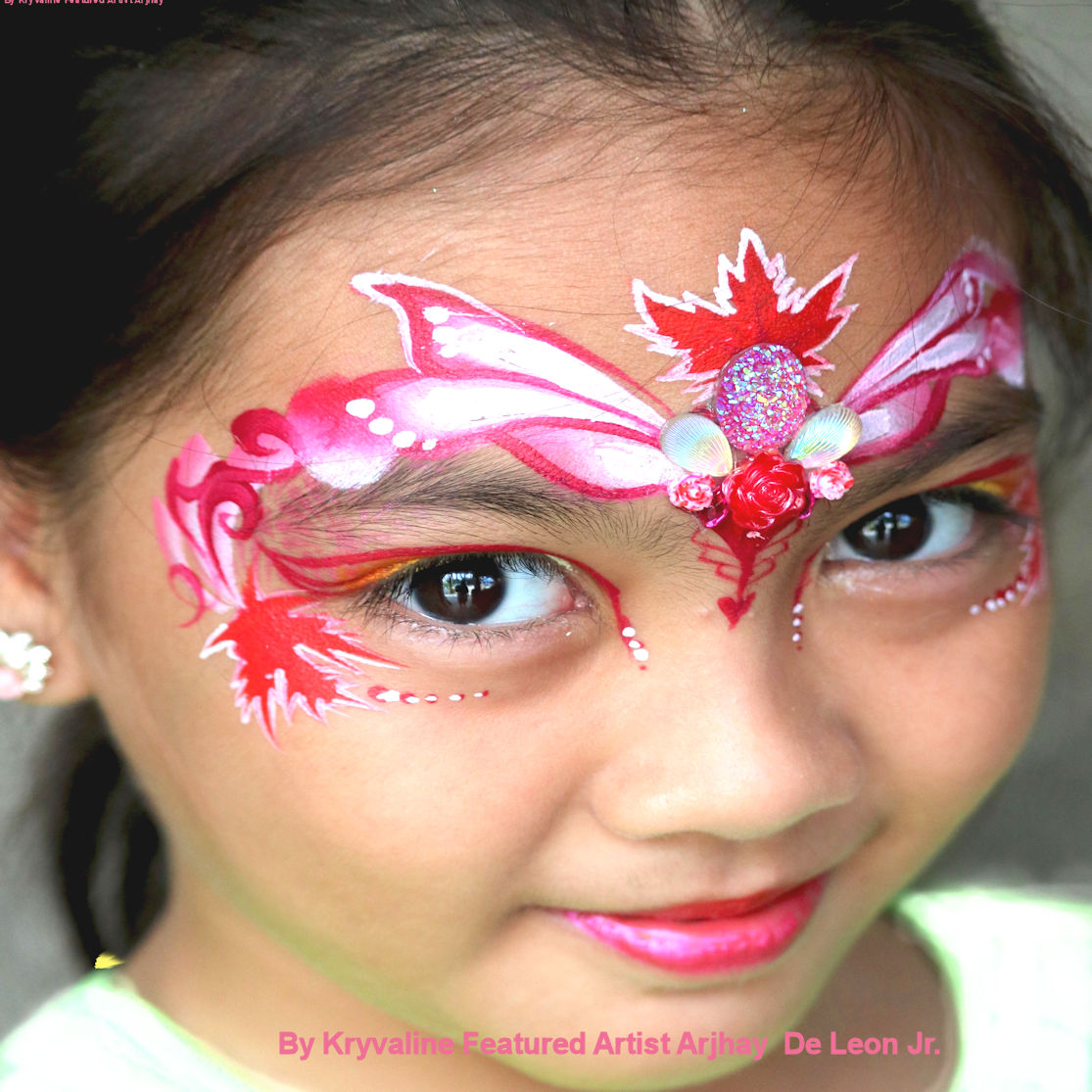 Kryvaline One Stroke 30g Split Cakes Love Heart - Kryvaline Body Art Makeup | Glitter Tattoos, Face & Body Paint, Design - Kryvaline Body Art Makeup