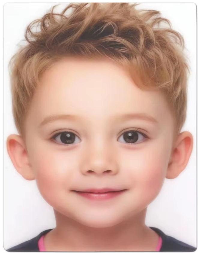 Reusable Face Painting Practice & Display Board- Boy Front View
