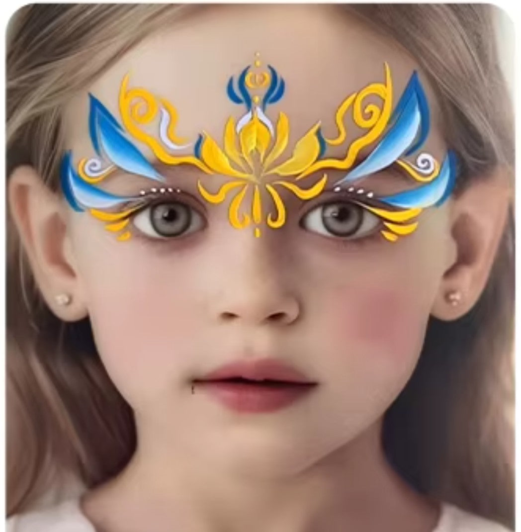 Reusable Face Painting Practice & Display Board- Girl Front View