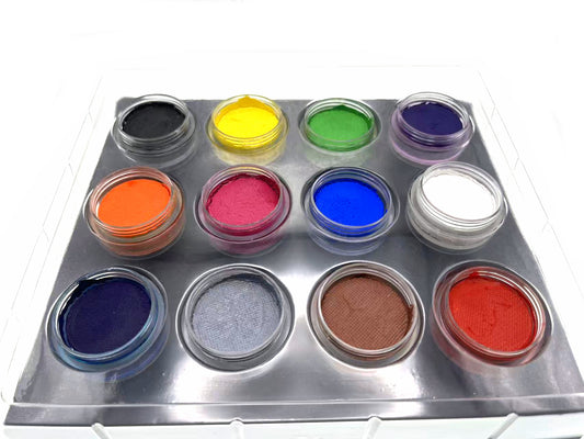 Kryvaline Creamy Line Matte Face Paint Kit 12 Colors 10g Each