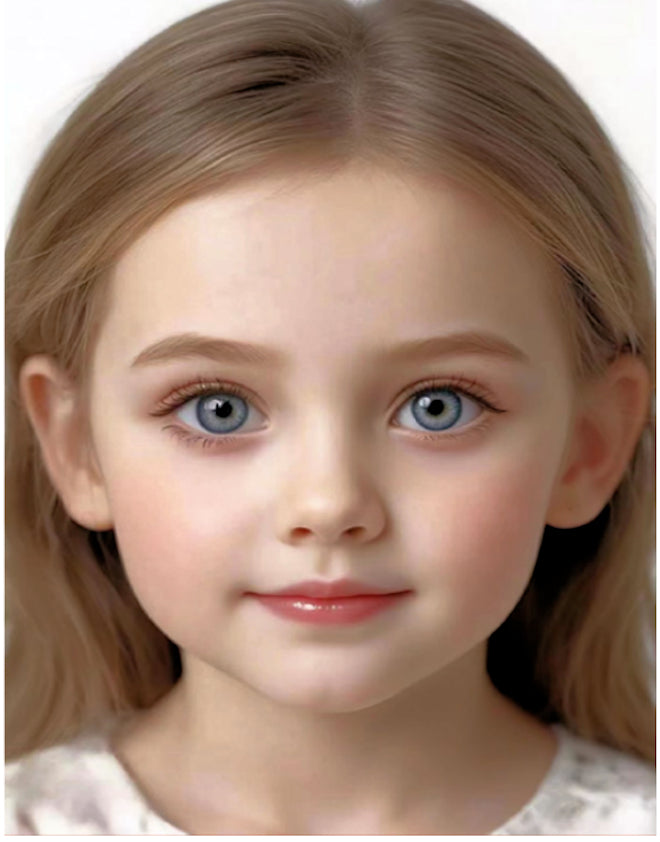 Reusable Face Painting Practice & Display Board- Girl Front View