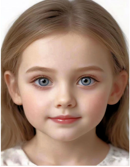 Reusable Face Painting Practice & Display Board- Girl Front View