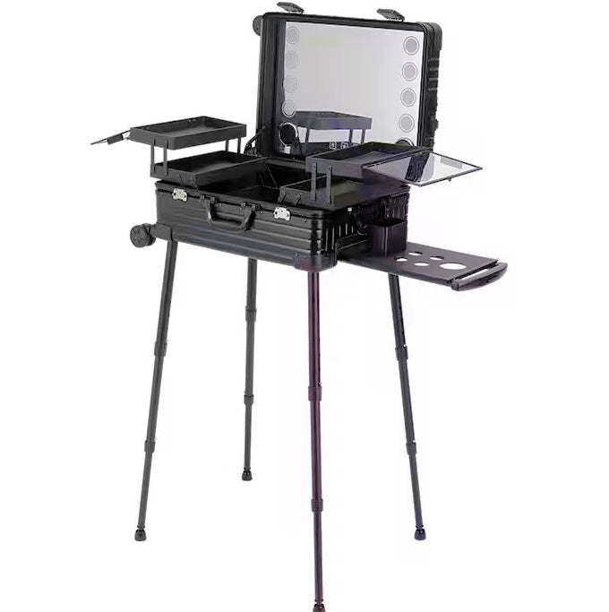 Face Painting Portable Station 24 inches with LED Lights Black