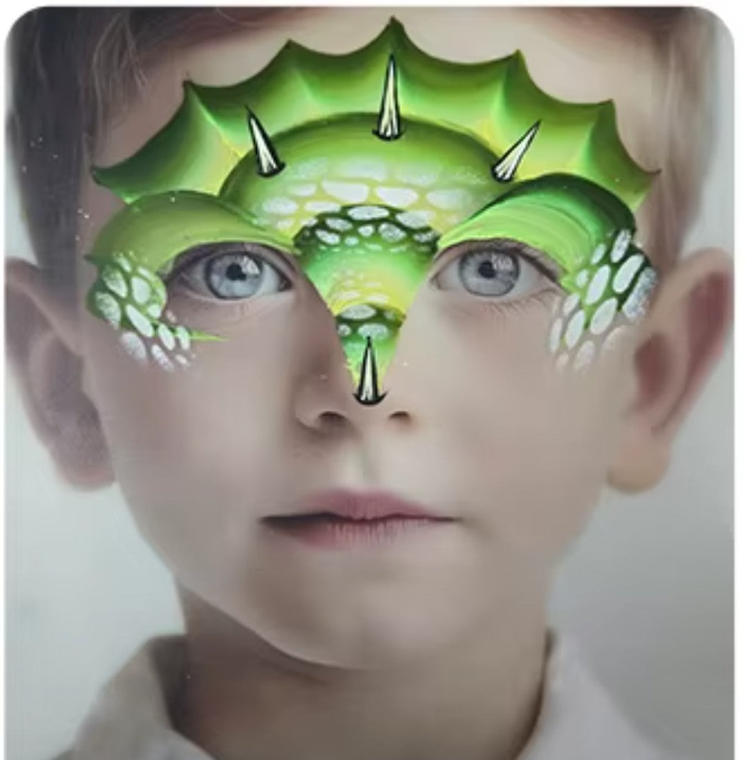 Reusable Face Painting Practice & Display Board- Boy Front View