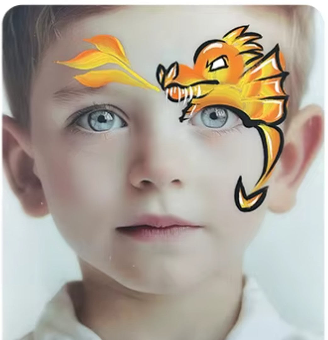 Reusable Face Painting Practice & Display Board- Boy Front View