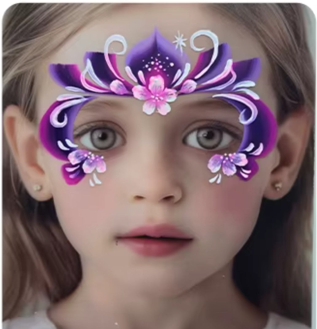 Reusable Face Painting Practice & Display Board- Girl Front View