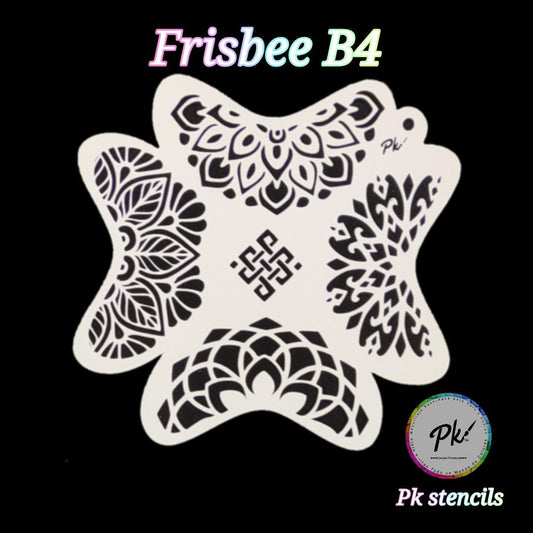 PK Frisbee Stencils B4 - Kryvaline Body Art Makeup | Glitter Tattoos, Face & Body Paint, Design - Kryvaline Body Art Makeup