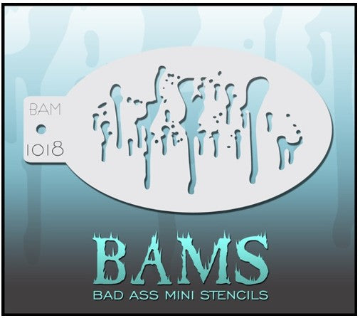 Bad Ass Mini Stencils 1018 - Kryvaline Body Art Makeup | Glitter Tattoos, Face & Body Paint, Design - Kryvaline Body Art Makeup