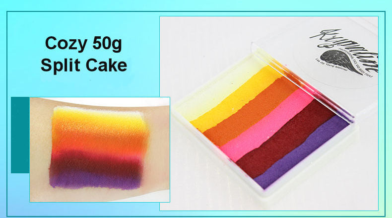 Kryvaline Face and Body Paint Split Cakes 50g Cozy - Kryvaline Body Art Makeup | Glitter Tattoos, Face & Body Paint, Design - Kryvaline Body Art Makeup