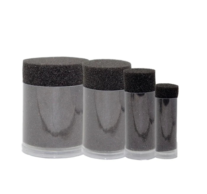 Black Tube Sponges Set of 4 - Kryvaline Body Art Makeup | Glitter Tattoos, Face & Body Paint, Design - Kryvaline Body Art Makeup
