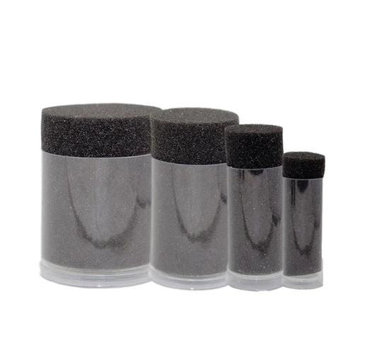 Black Tube Sponges Set of 4 - Kryvaline Body Art Makeup | Glitter Tattoos, Face & Body Paint, Design - Kryvaline Body Art Makeup
