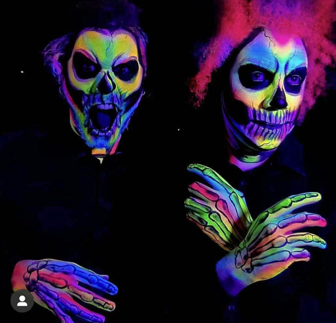 Kryvaline Neon Fluorescent Face and Body Paint 30g Purple - Kryvaline Body Art Makeup | Glitter Tattoos, Face & Body Paint, Design - Kryvaline Body Art Makeup