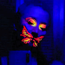 Kryvaline Neon Fluorescent Face and Body Paint 30g Purple - Kryvaline Body Art Makeup | Glitter Tattoos, Face & Body Paint, Design - Kryvaline Body Art Makeup