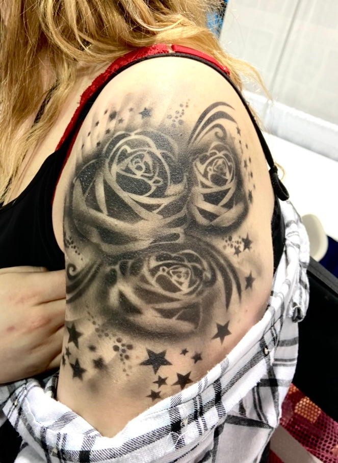 Hybrid Airbrush Paints Common Set - Kryvaline Body Art Makeup | Glitter Tattoos, Face & Body Paint, Design - Kryvaline Body Art Makeup