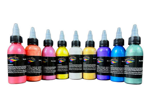 Hybrid Airbrush Paints Pearly Set - Kryvaline Body Art Makeup | Glitter Tattoos, Face & Body Paint, Design - Kryvaline Body Art Makeup
