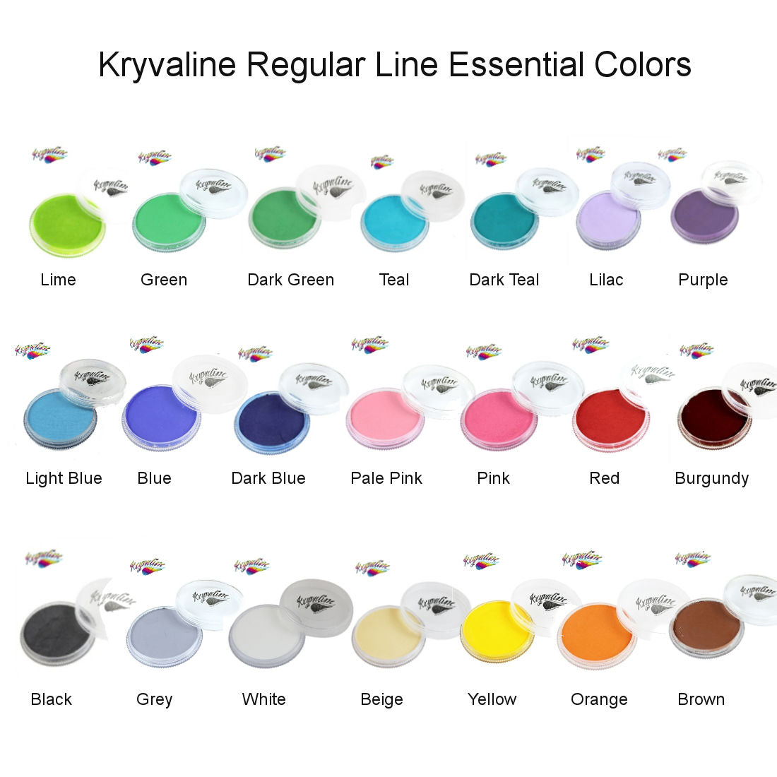 Regular Essential Colors 30g Dark Teal - Kryvaline Body Art Makeup | Glitter Tattoos, Face & Body Paint, Design - Kryvaline Body Art Makeup