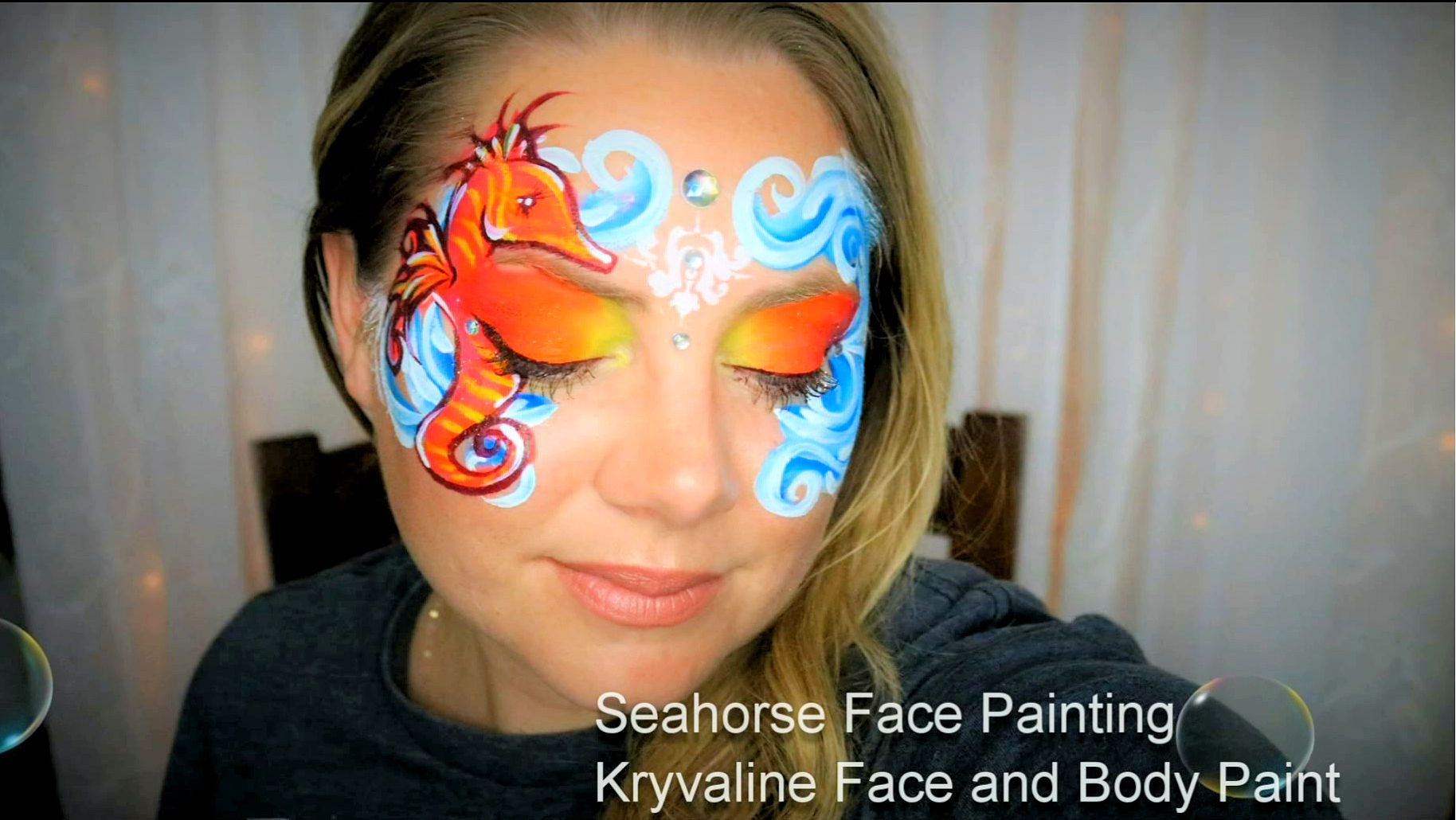 Halloween Face Paint for Adults and Kids Kryvaline Professional Water Activated Palette 10g each Color - Kryvaline Body Art Makeup | Glitter Tattoos, Face & Body Paint, Design - Kryvaline Body Art Makeup